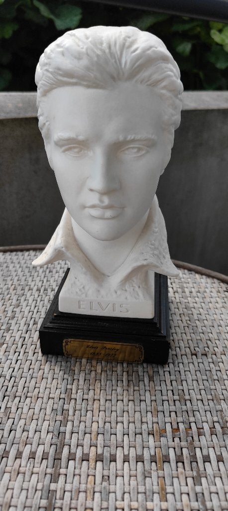 Originele Goebel Elvis Presley porseleinen buste (1977), Ophalen, Zo goed als nieuw, Foto of Kaart, Gesigneerd