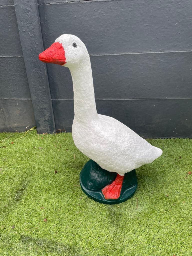 Grote gans tuinbeeld 62 cm hoog, Tuin en Terras, Tuinbeelden, Ophalen, Zo goed als nieuw