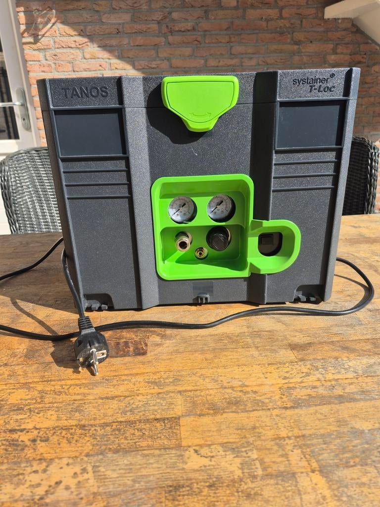 Tanos/Festool Systainer T-Loc Compressor Draagbaar, Ophalen, Gebruikt, 6 tot 10 bar, Minder dan 200 liter/min