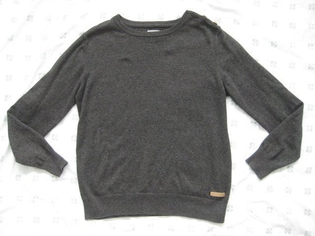 Selected Homme grijze trui, ronde hals, NEVADA, mt M katoen, Maat 48/50 (M), Ophalen of Verzenden, Zo goed als nieuw, Grijs