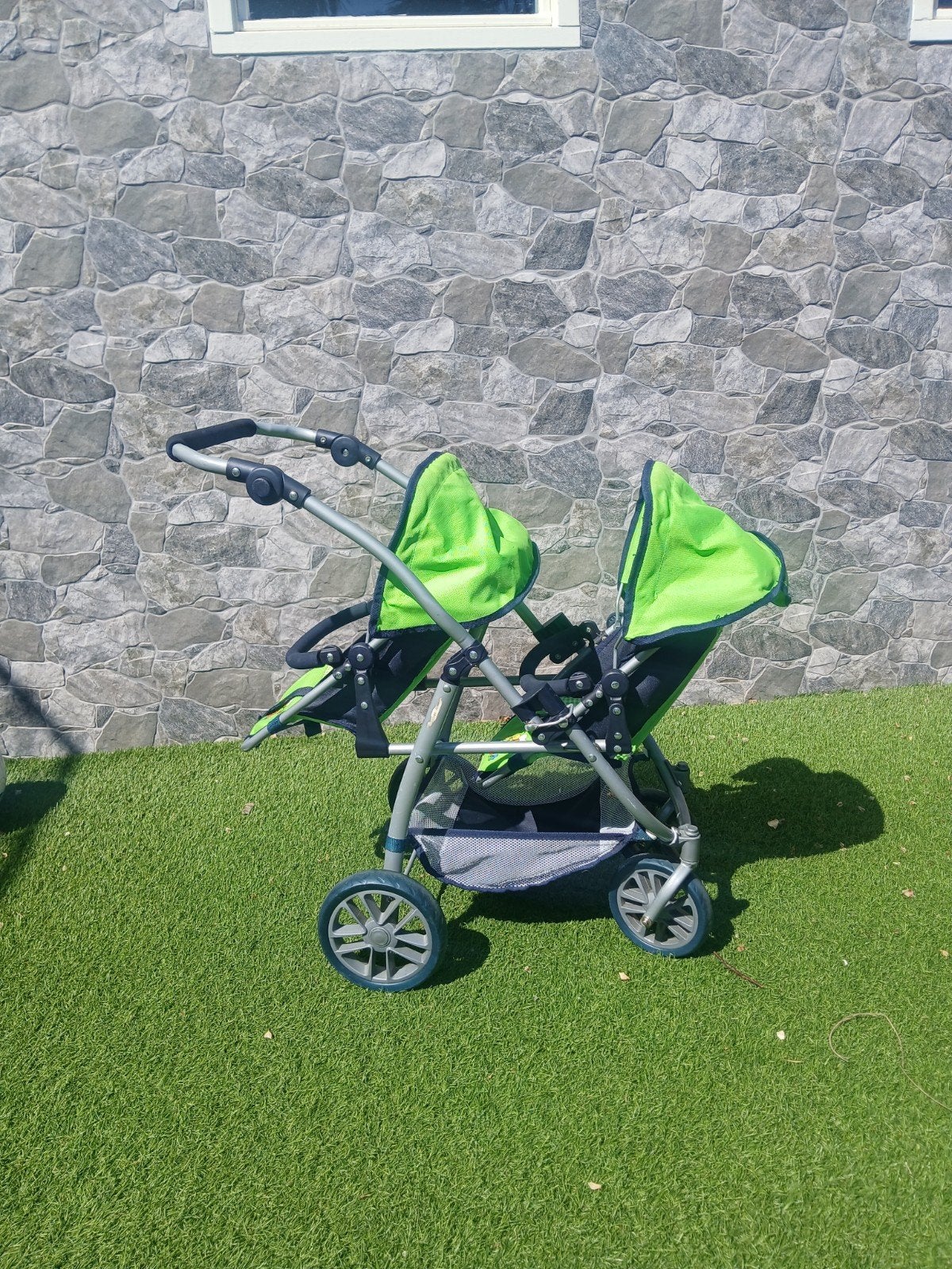 Dubbele poppenkinderwagen, Ophalen of Verzenden, Zo goed als nieuw