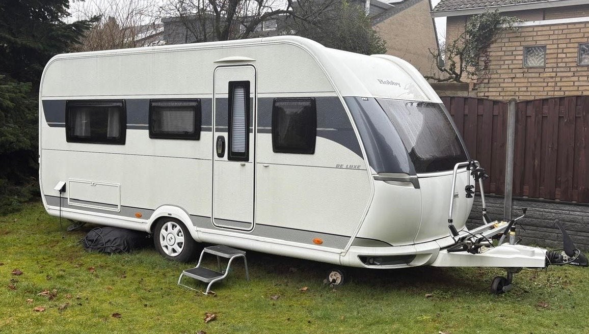 Hobby De Luxe 460 LU Fietsendrager, Mover, Voortent, Schotel, Caravans en Kamperen, Ringverwarming, Hobby, Particulier, 5 tot 6 meter