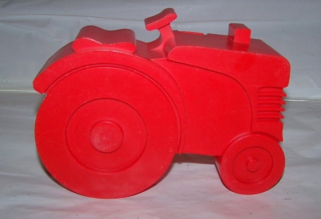 Blafre design lunchbox tractor rood. Izgs., Kunststof, Ophalen of Verzenden, Zo goed als nieuw, Broodtrommel