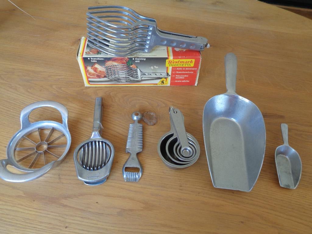 Vintage:WESTMARK boterkruller,trancheerhulp.meelschep enz, Zilver, Ophalen of Verzenden, Metaal, Overige merken