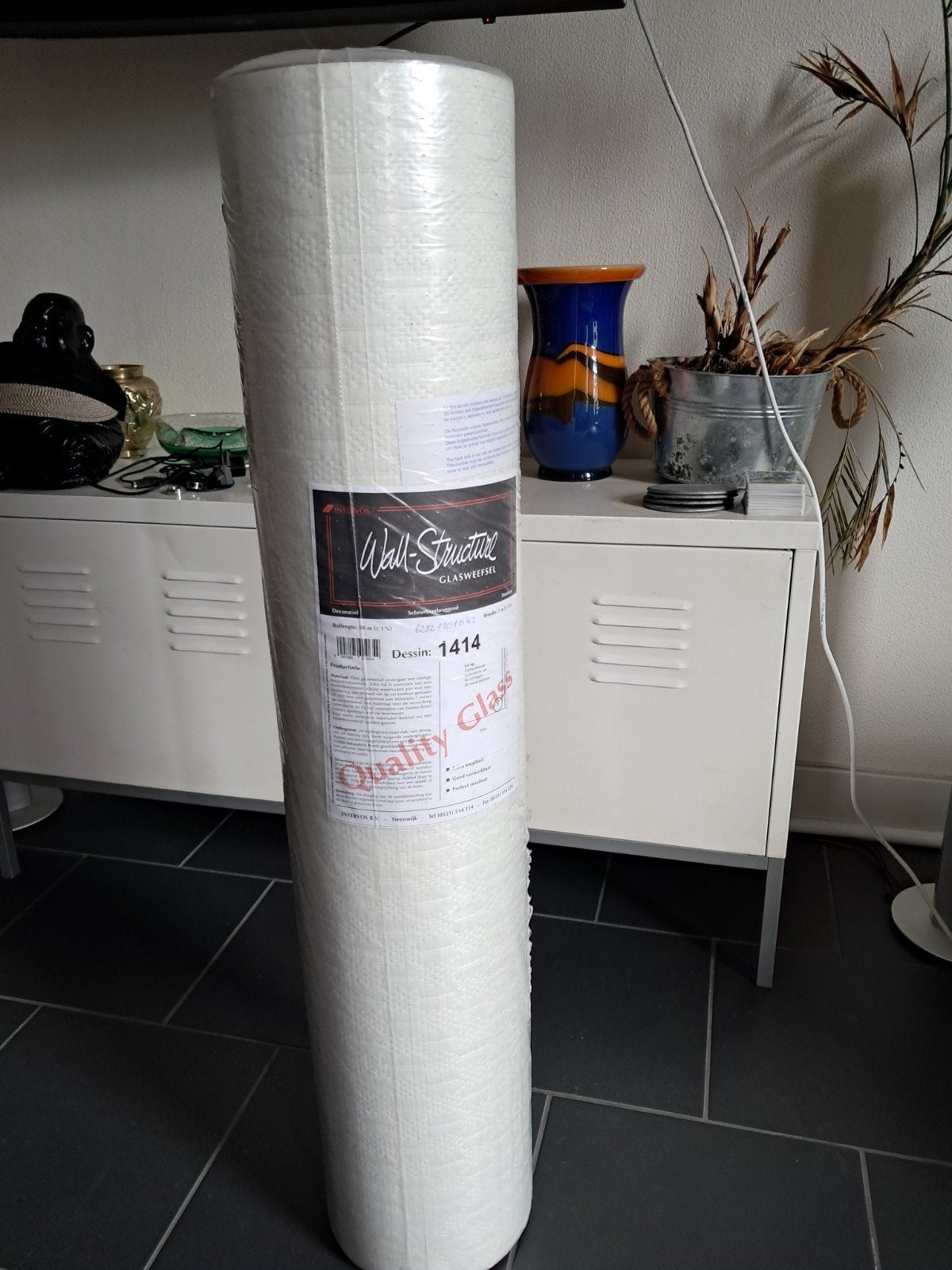 Wall-Structure Glasweefselbehang, Ophalen, Nieuw, 15 m² of meer, Folie