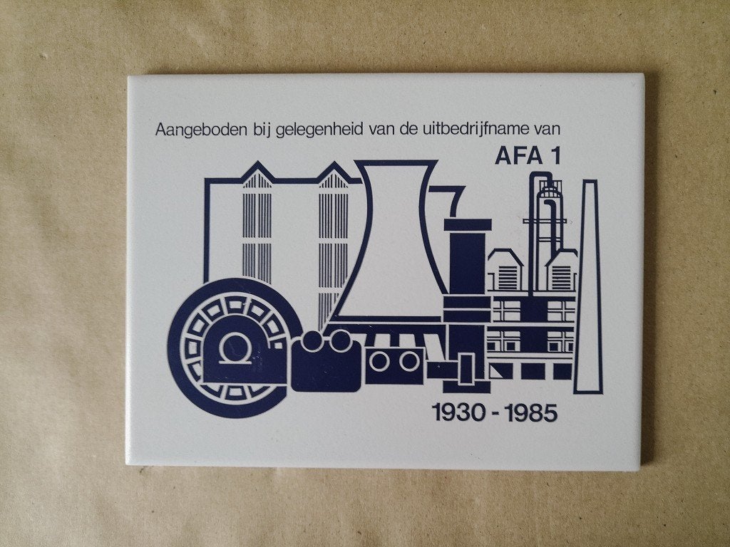 Curiosa vintage Sphinx tegel uitbedrijfname AFA 1 1930-1985, Ophalen of Verzenden