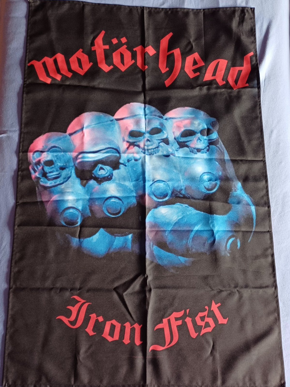 Motörhead Iron Fist vlag, Ophalen of Verzenden, Zo goed als nieuw, Poster, Artwork of Schilderij