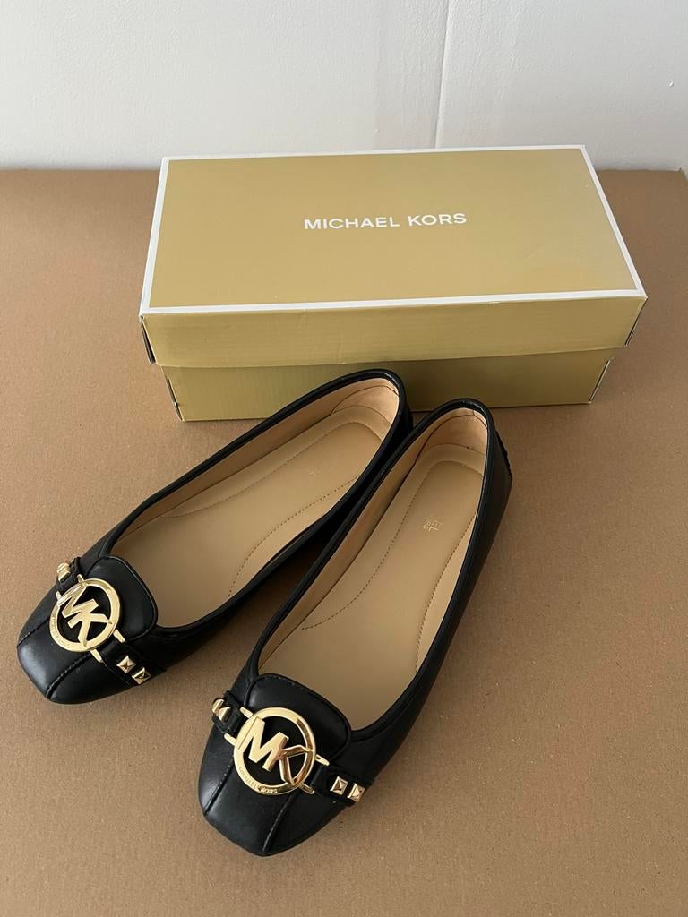 Michael Kors Fulton Moc ballerina’s zwart-maat 38/38,5, Zwart, Zo goed als nieuw, Ballerina's, Ophalen of Verzenden