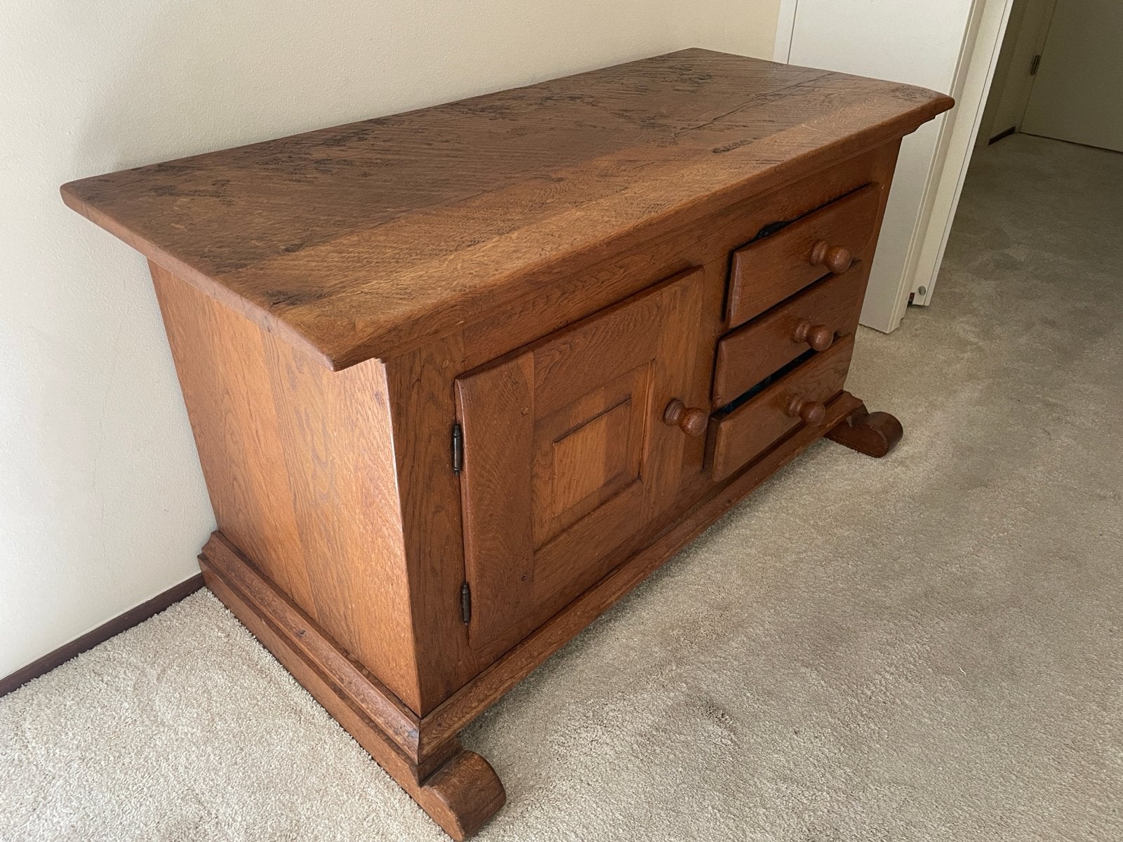 Antieke Eiken Houten Ladekastje / Dressoir, Ophalen