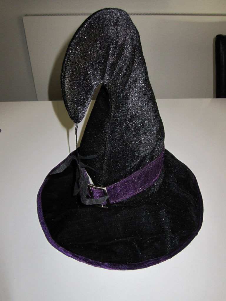 Grote zwarte  hoed met spin., Carnaval, Maat 46/48 (XL) of groter, Ophalen of Verzenden, Accessoires