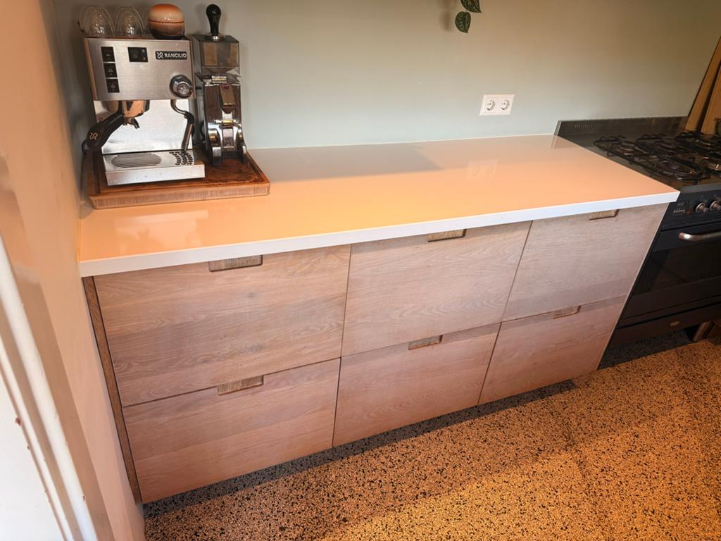 IKEA OXSTEN kwarts werkbladen, Ophalen, IKEA, Steen/keramiek, Wit