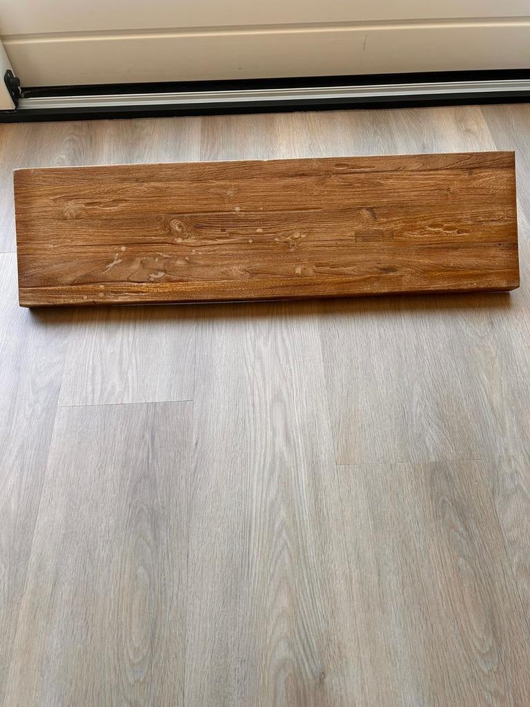 Houten wandplank met beugels, Ophalen, Zo goed als nieuw