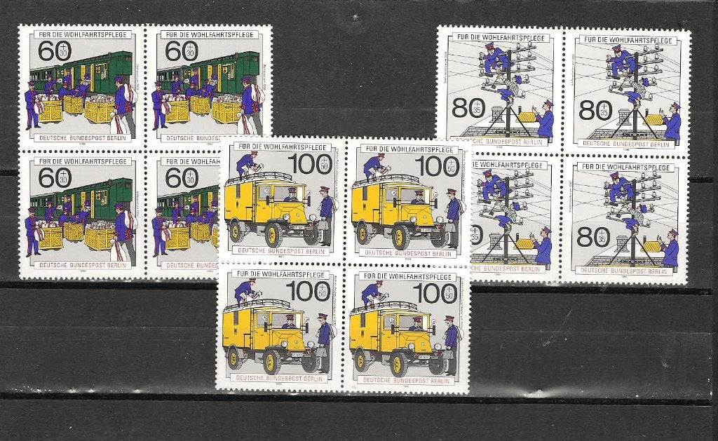 Berlijn 876-878 postfris blok van 4, Ophalen of Verzenden, BRD, Postfris