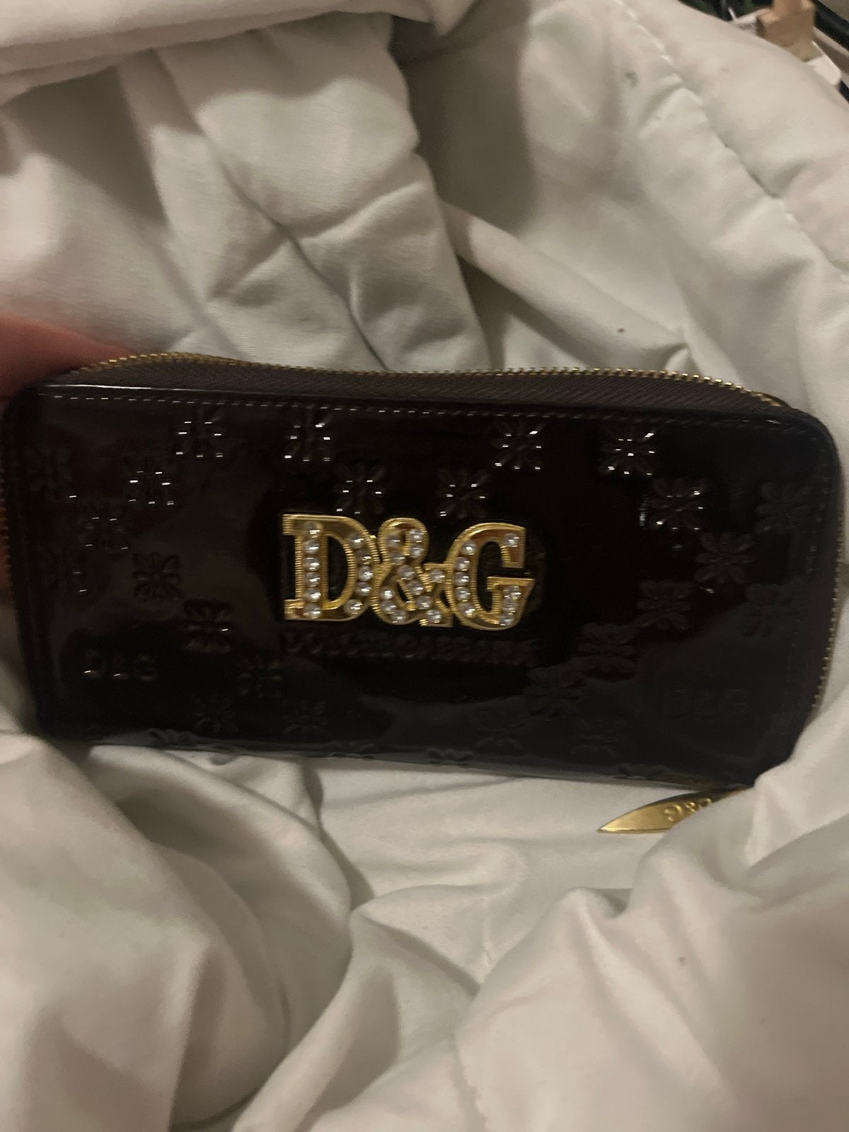 Dolce & Gabbana portemonnee - Bruin met D&G logo, Ophalen of Verzenden, Zo goed als nieuw, Zwart, Dolce & Gabbana