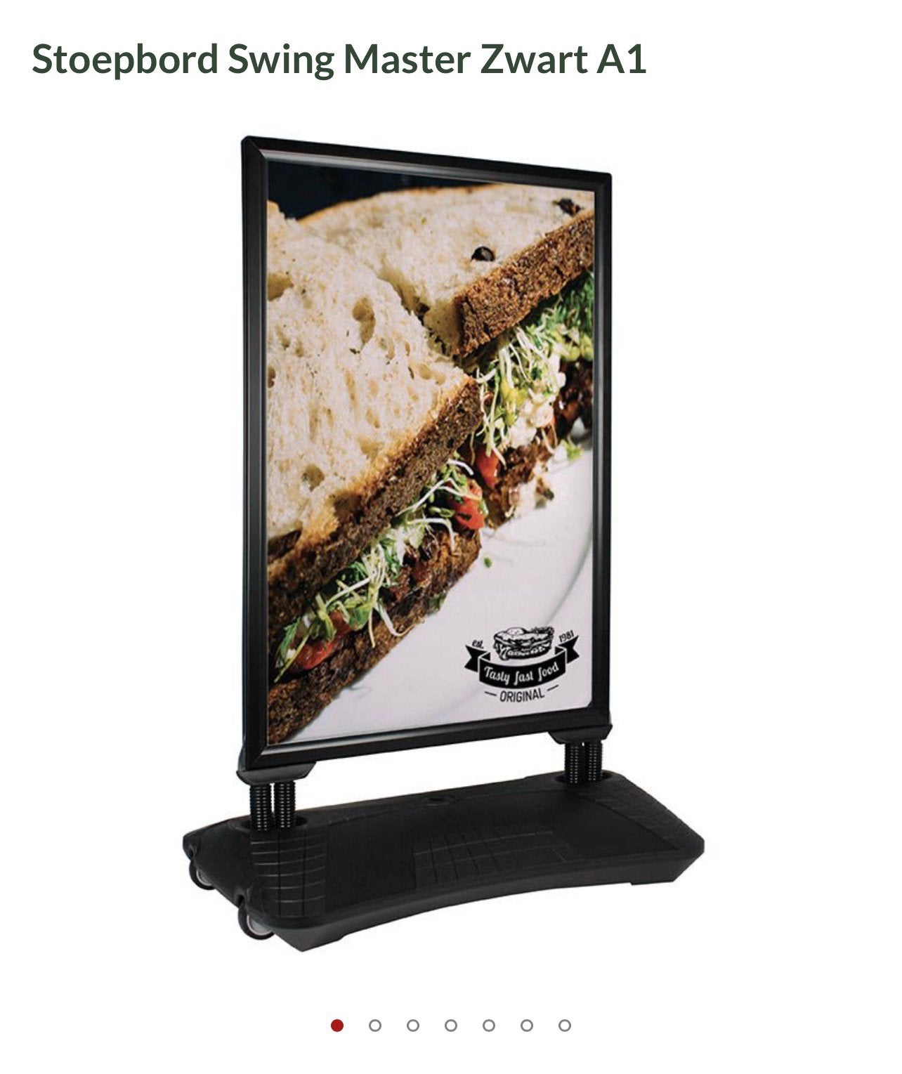 Stoepbord Swing Master Zwart A1, Ophalen, 14 inch, 4 GB of minder, Zo goed als nieuw