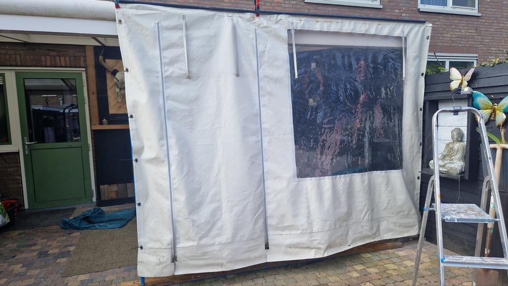 Verandazeil 300x210 cm met raam, Verzenden, Gebruikt, Veranda