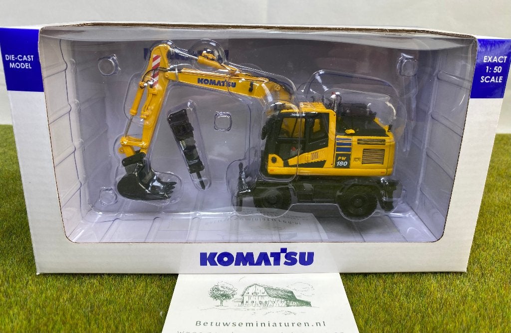 Komatsu PW148-11 + standaard bak en breekhamer 1:50 UH, Ophalen of Verzenden, Nieuw, Hijskraan, Tractor of Landbouw, Overige merken