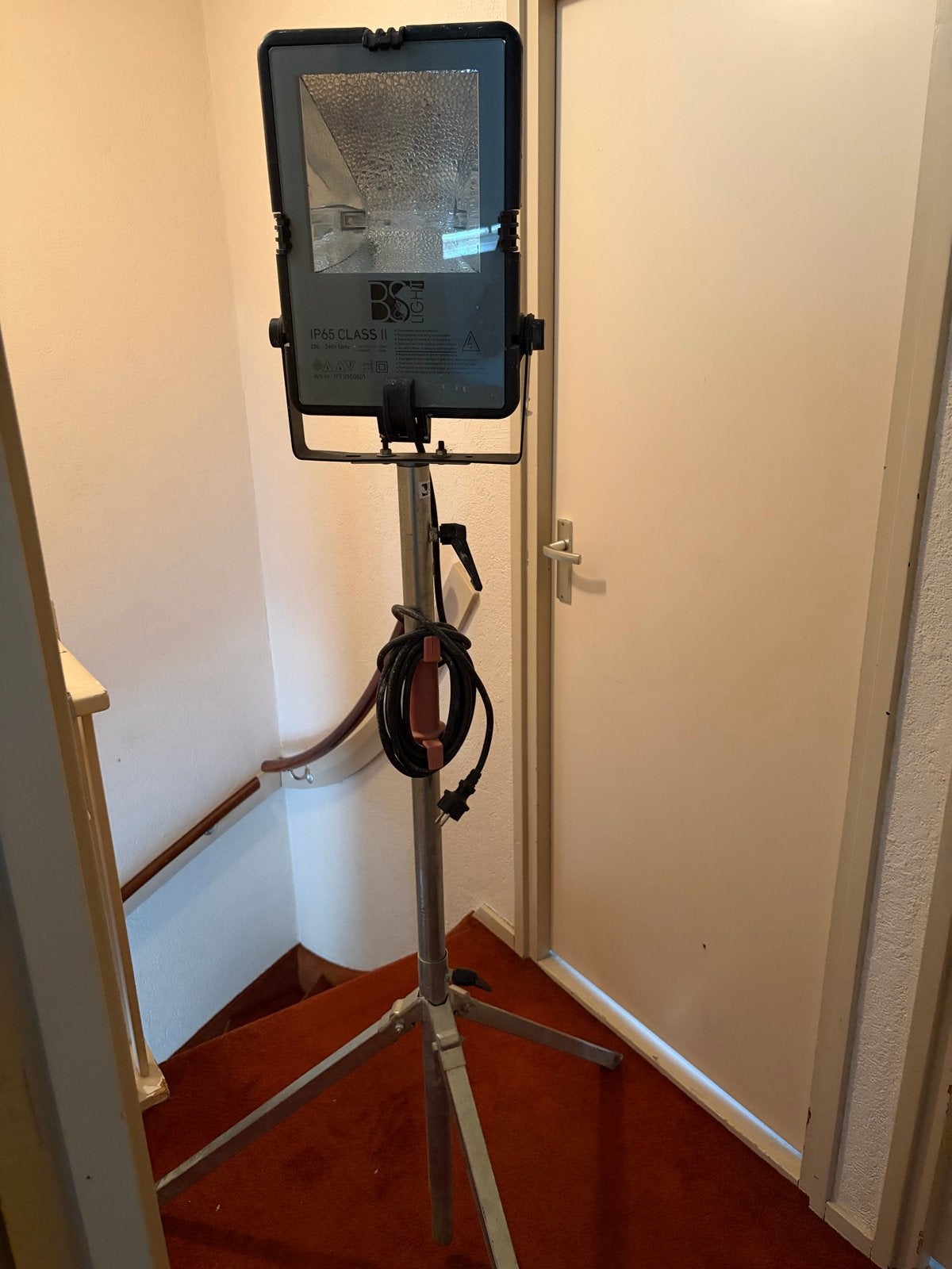BS Light bouwlamp op statief - IP65 Klasse II, Doe-het-zelf en Verbouw, Bouwverlichting, Ophalen, Gebruikt, Met statief, Lamp met armatuur