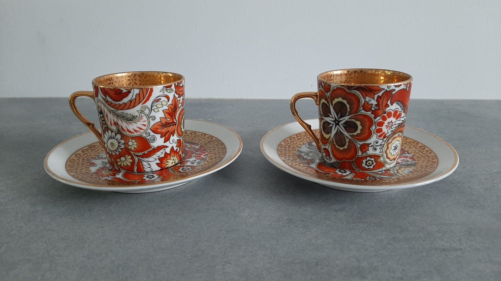 Limoges demitasse gouden espresso kopjes kop en schotel, Ophalen of Verzenden