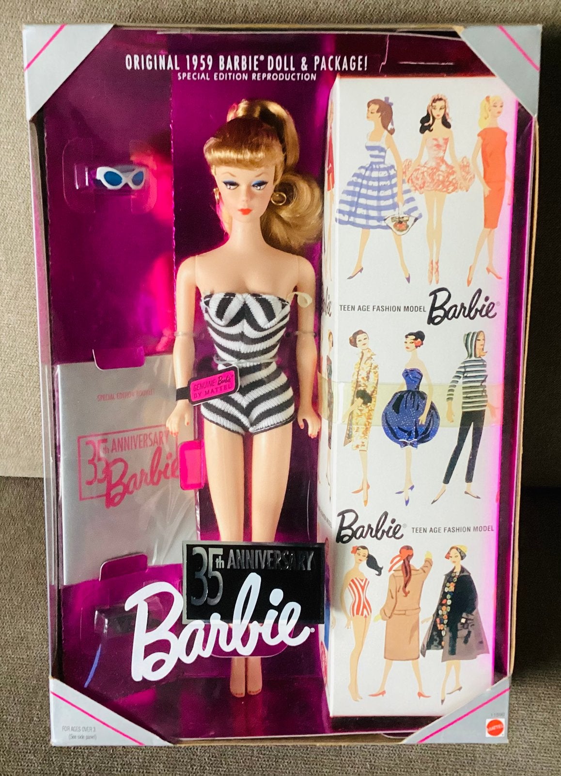 1994 Nostalgic 35 year Anniversary Barbie 1959 Repro,OVP, Verzamelen, Ophalen, Nieuw, Fashion Doll