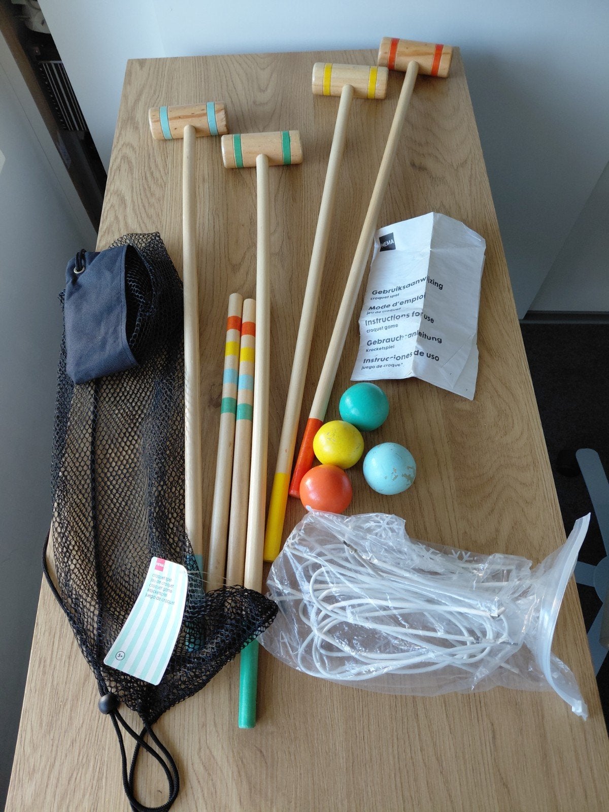 als nieuw en compleet Croquet van de Hema 2 euro, Ophalen, Zo goed als nieuw