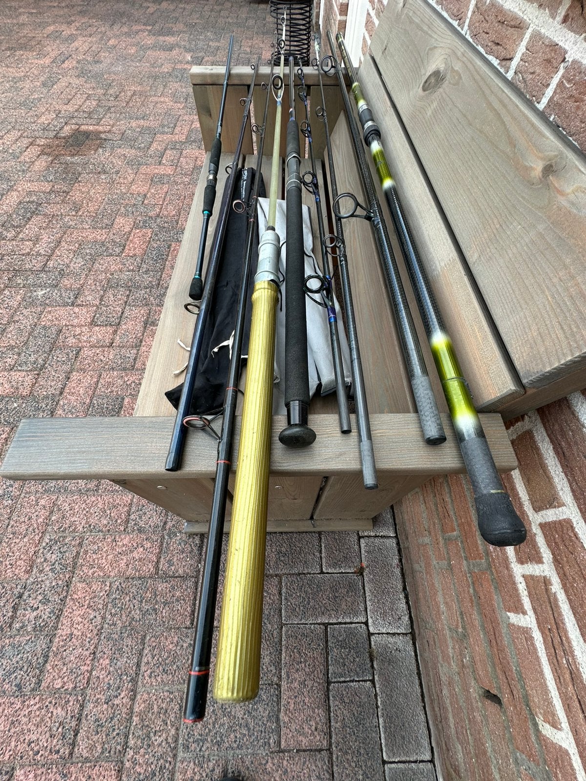 4 opknap hengels, Watersport en Boten, Ophalen, Gebruikt, Werphengel