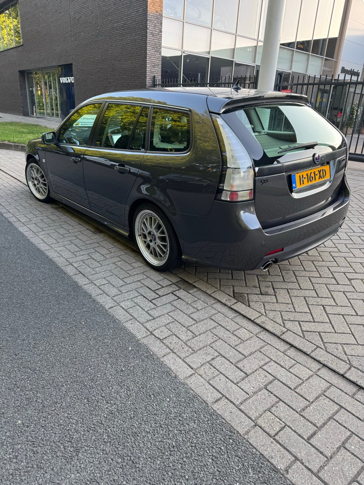 Saab 9-3 1.9 Ttid 132KW Estate 2010 Grijs, Auto's, Voorwielaandrijving, Zwart, 4 cilinders, Leder