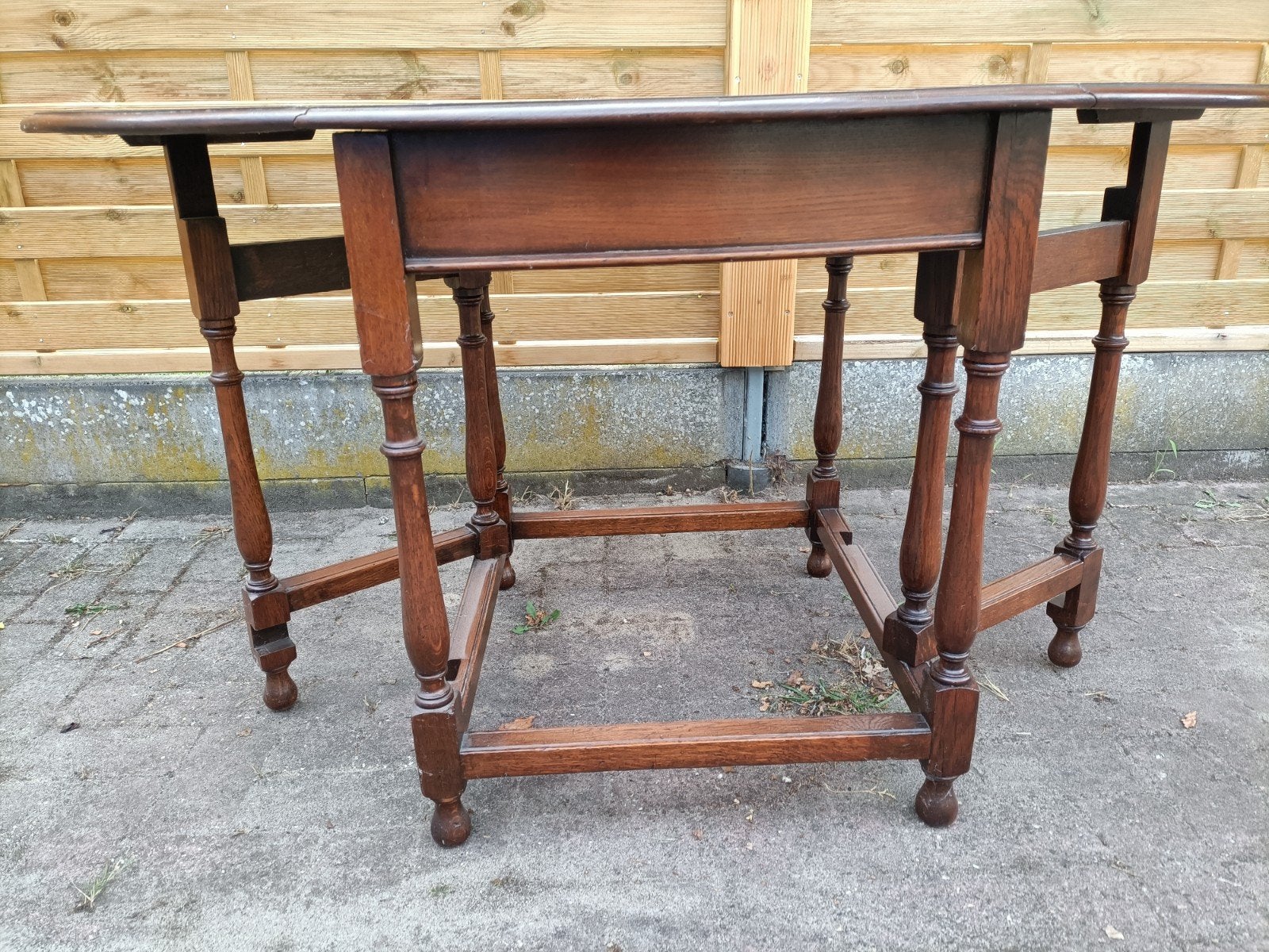 Antieke eiken houten hangoor tafel., Antiek en Kunst, Antiek | Meubels | Tafels, Ophalen