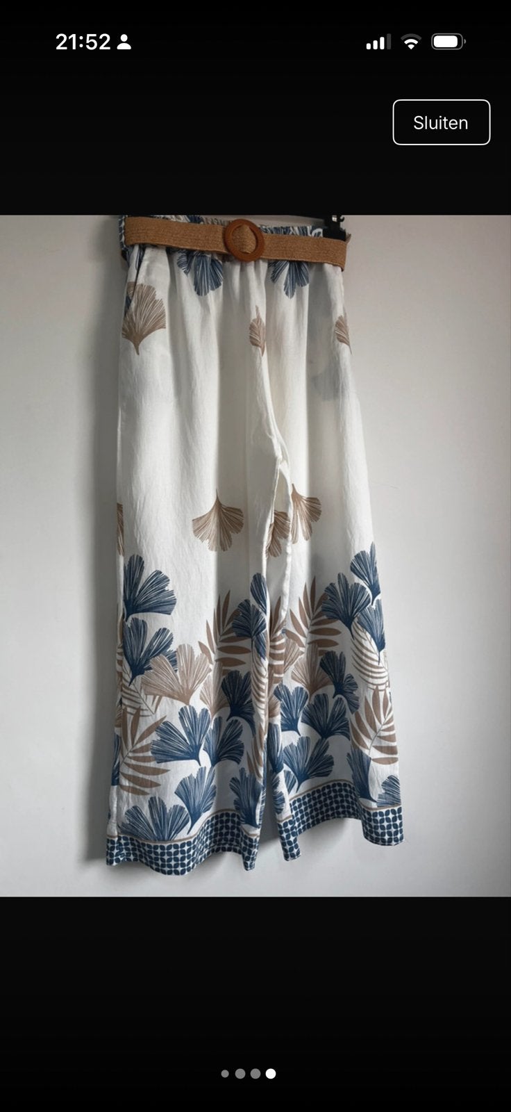 Nieuwe broek Made in Italy maat 38, Maat 38/40 (M), Wit, Nieuw, Ophalen of Verzenden