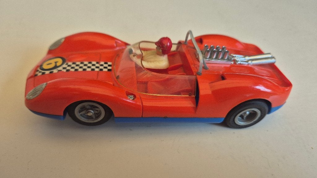 Vintage Fleischmann 3210 Lotus 40 rood nr. 6 racebaan auto, Gebruikt, Ophalen of Verzenden, Elektrisch, Fleischmann