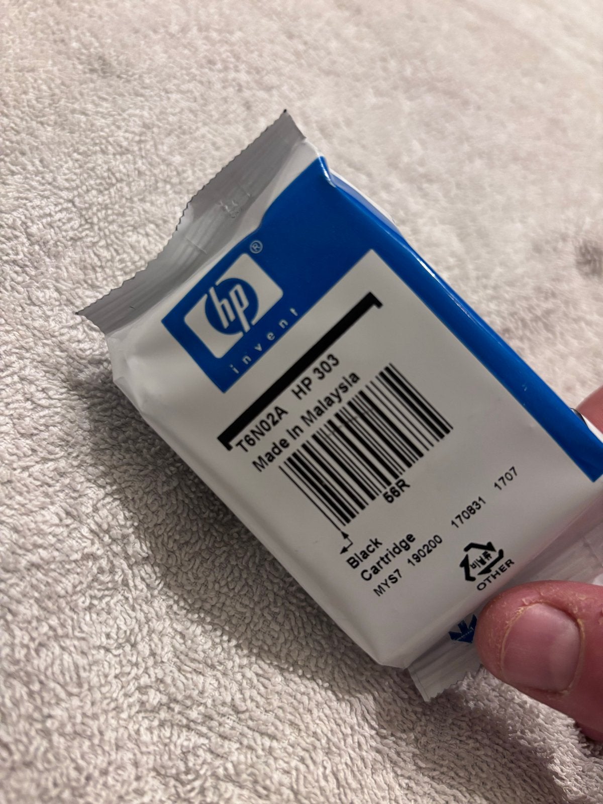HP 303 Zwarte Inktcartridge (T6N02A), Computers en Software, Printerbenodigdheden, Verzenden, Nieuw, Cartridge