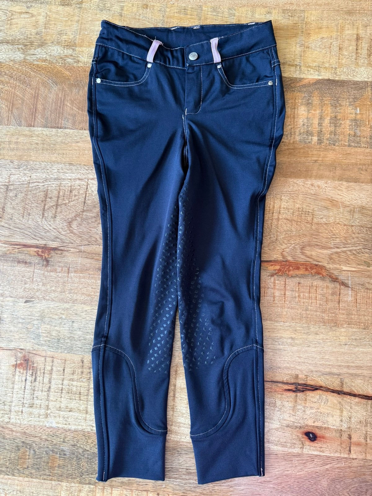 Paardrijbroek antislip Equilibre meisje 140, Blauw, Kinderen, Ophalen of Verzenden, Zo goed als nieuw