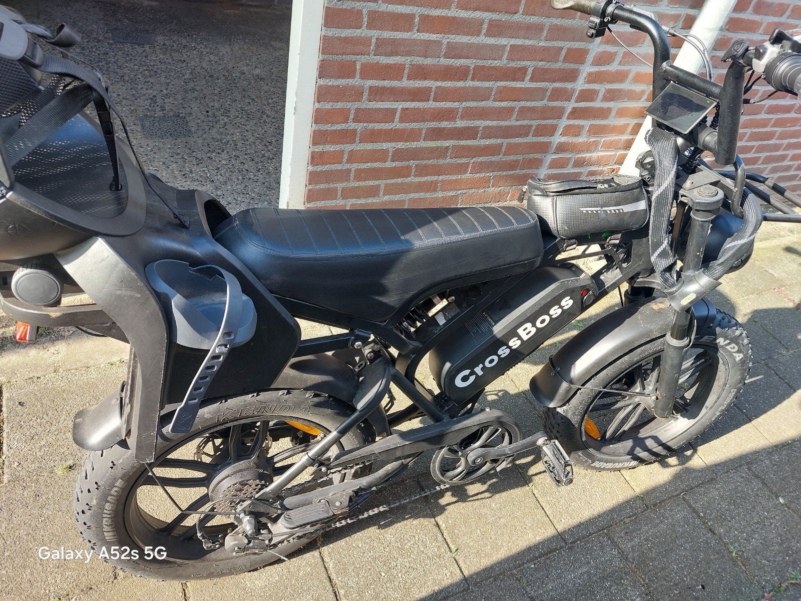 Fatbike CrossBoss met kinderzitje, Gebruikt, 47 tot 51 cm, 30 tot 50 km per accu, Ophalen