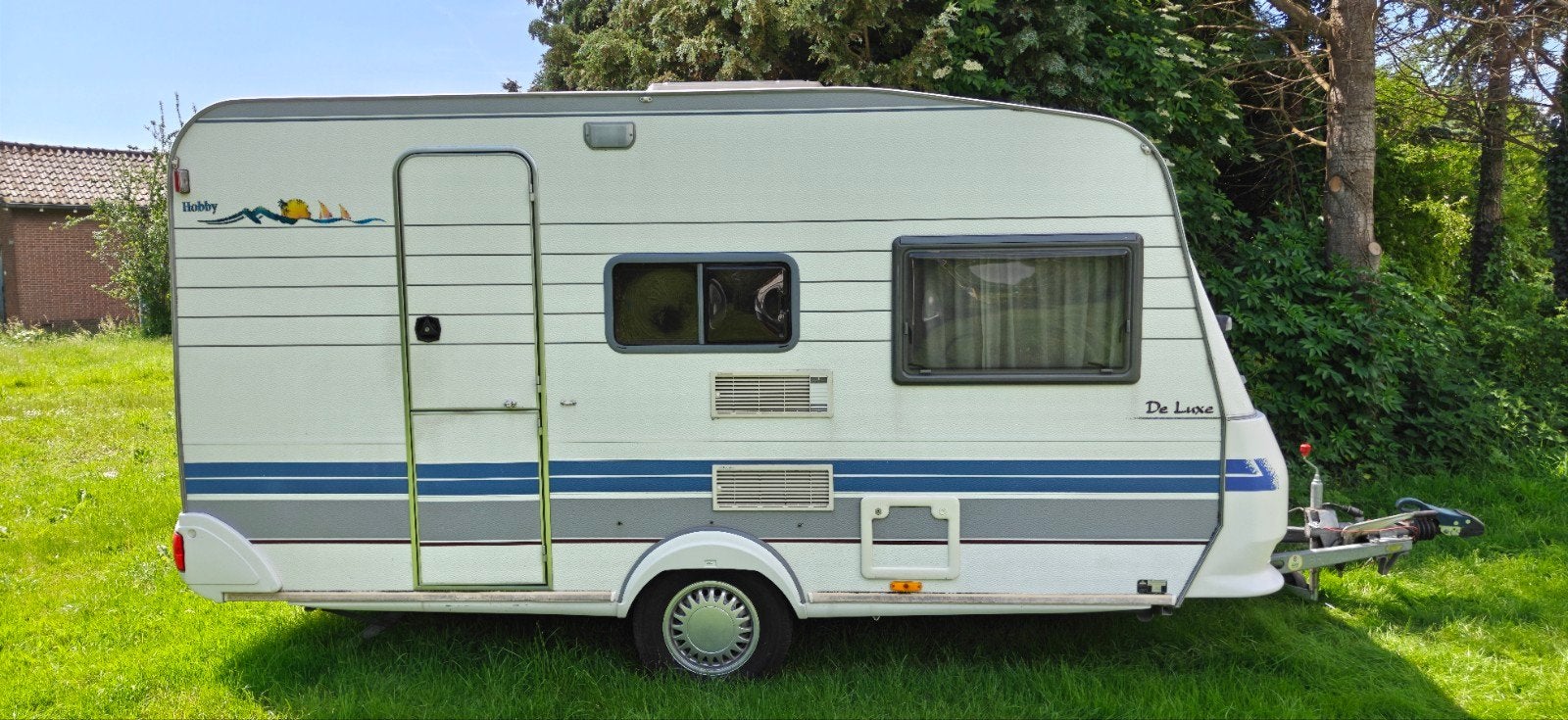 Hobby 400 De Luxe met vast bed, Treinzit, Particulier, 4 tot 5 meter, Gascomfoor