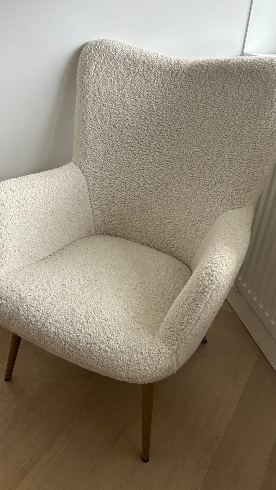 Witte teddy stoel kinderkamer / babykamer, Huis en Inrichting, Fauteuils, Ophalen, Zo goed als nieuw, 75 tot 100 cm
