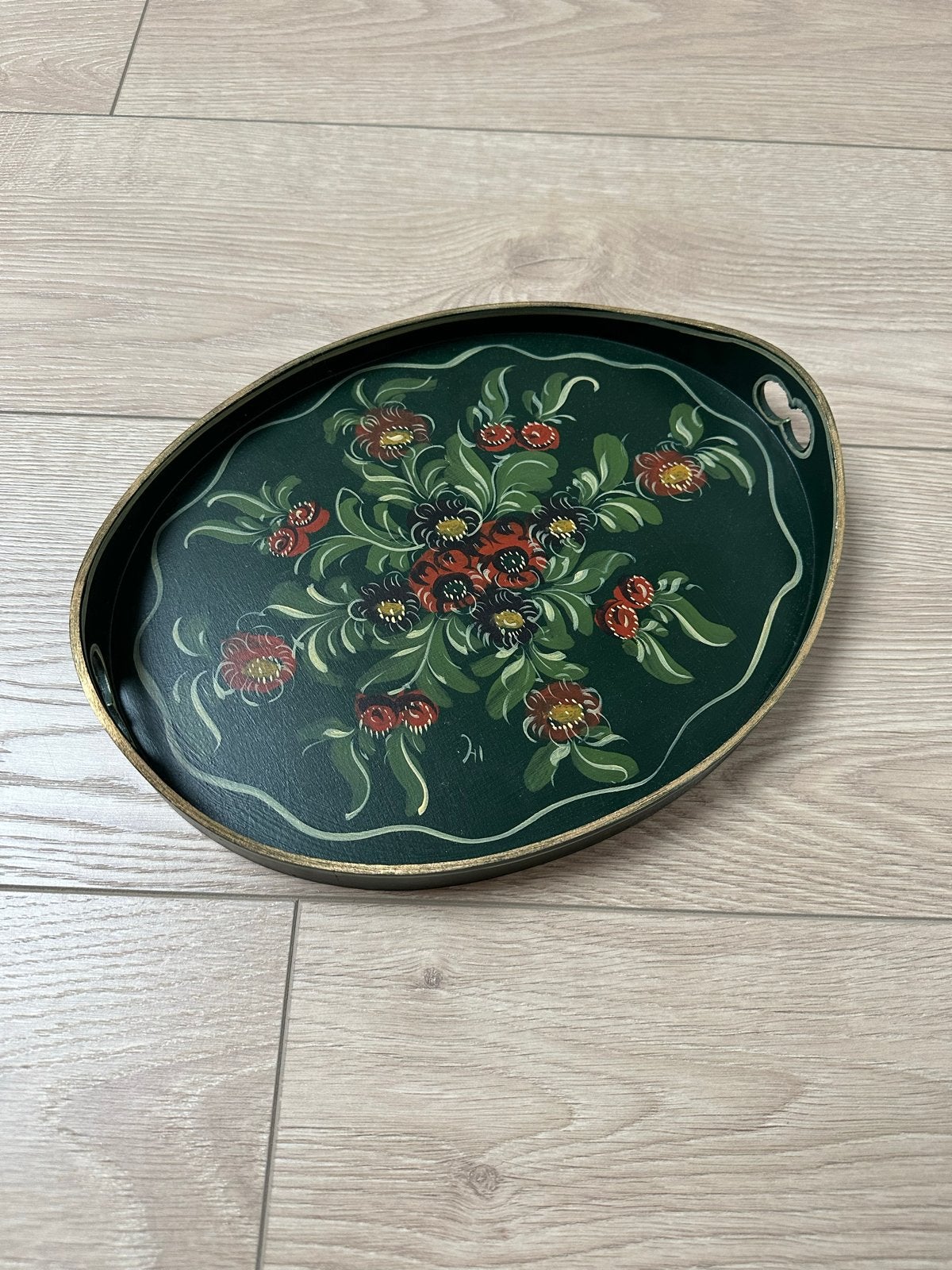 Handgeschilderd Hindelooper dienblad, Ophalen of Verzenden