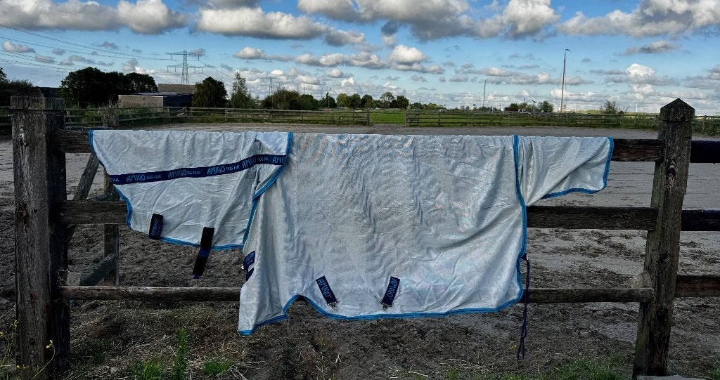 Amigo Horsewear BugRug vliegendeken, maat 5'6" (115/168), Dieren en Toebehoren, Gebruikt, Vliegendeken, Ophalen of Verzenden, Pony (P)