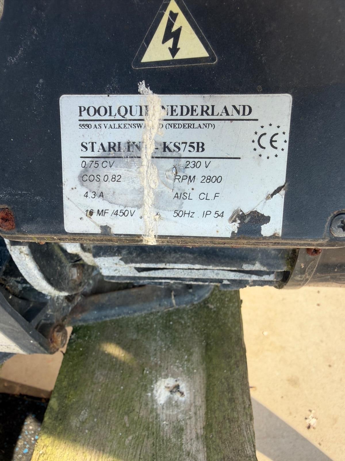 Zwembadpomp en filterinstallatie - Poolquip Starline KS75B, Tuin en Terras, Zwembad-toebehoren, Ophalen of Verzenden, Gebruikt