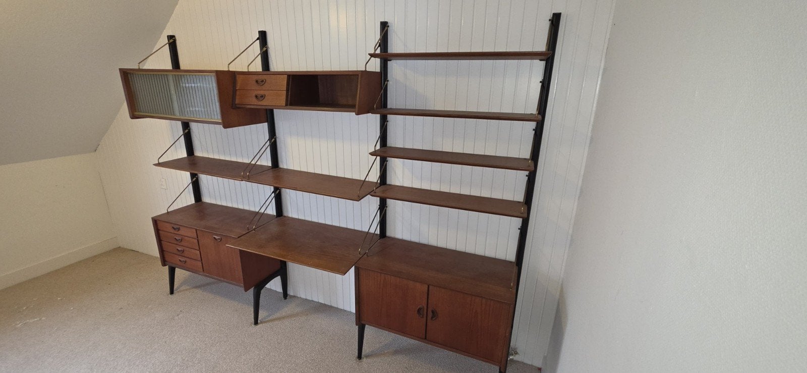 Vintage Louis van Teeffelen-Webe Teak Wandsysteem - Jaren '6, Ophalen, Gebruikt