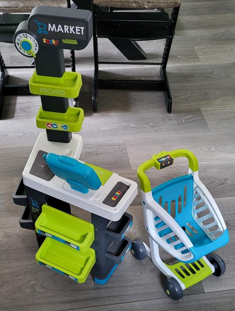 Smoby winkeltje + winkelwagen, Ophalen, Gebruikt, Kunststof