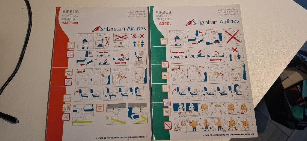 Safety on Board - SriLankan Airlines | Airbus A320/330, Ophalen of Verzenden, Gebruikt, Overige typen