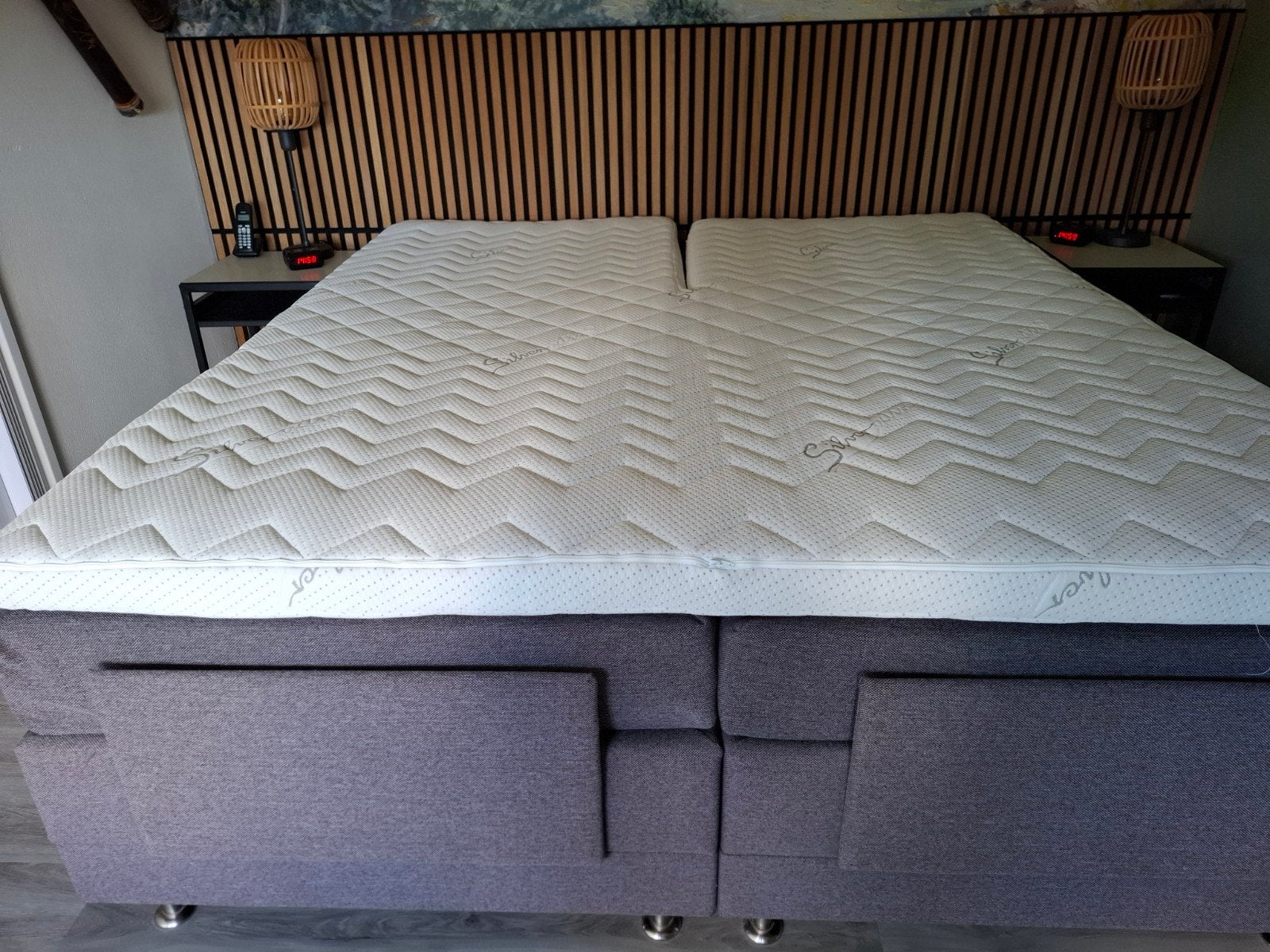 SplitTopper koudschuim medium,180x200, Huis en Inrichting, Slaapkamer | Boxsprings, Ophalen, Beige, Tweepersoons, Zo goed als nieuw