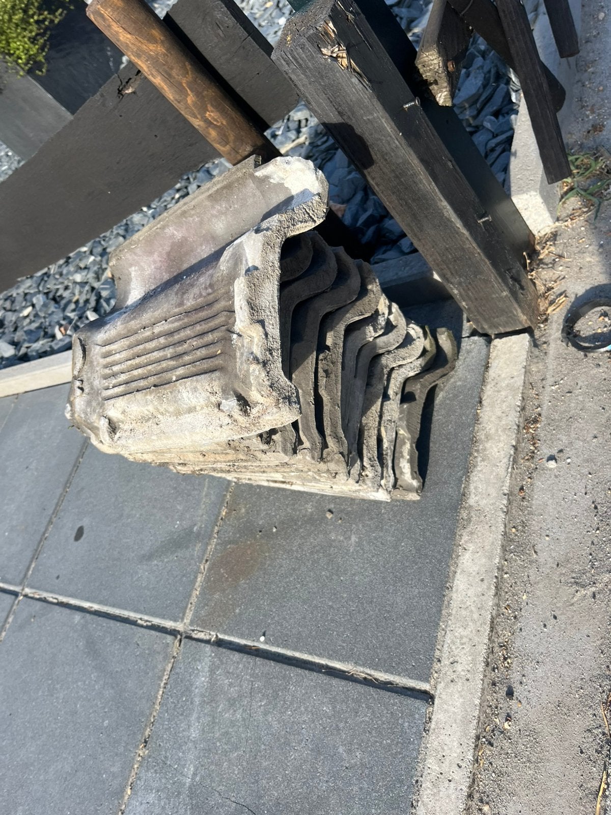 betonnen sneldekpannen, Doe-het-zelf en Verbouw, Dakpannen en Dakbedekking, Ophalen, Gebruikt, Overige typen