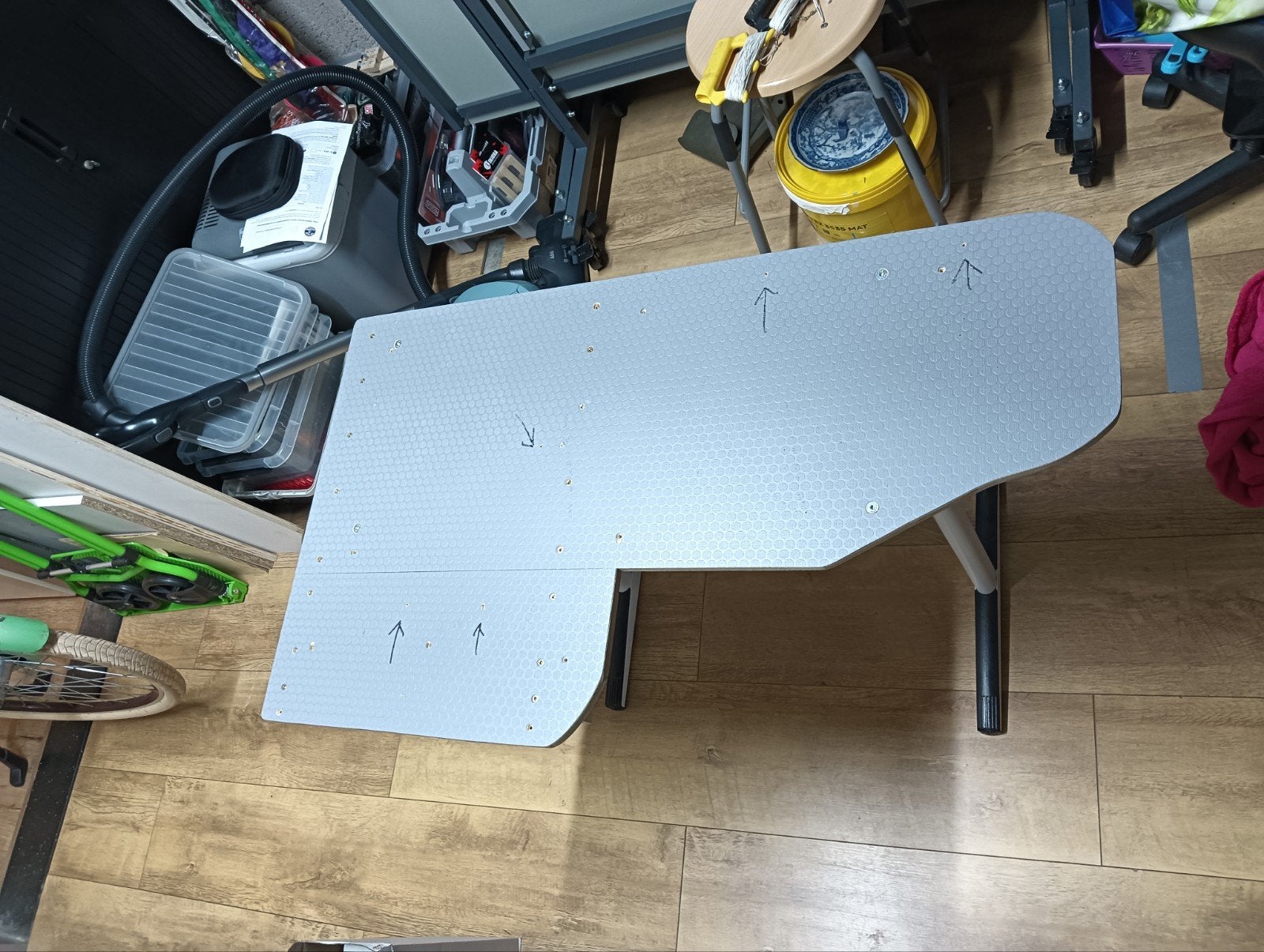 Schiet tafel voor luchtbuks, Ophalen, Gebruikt