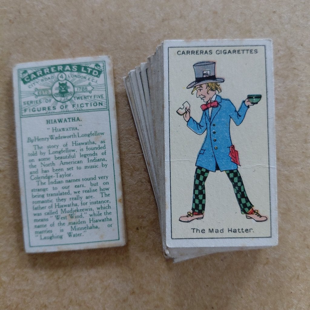 Figures of Fiction compl. set 25 cigarette cards Mad Hatter, Verzamelen, Ophalen, Gebruikt