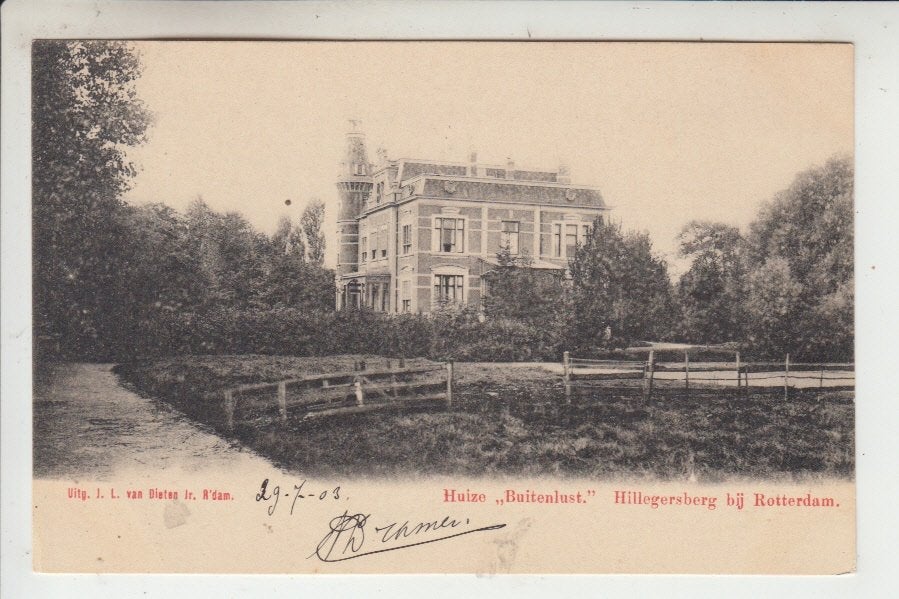 Hillegersberg - Rotterdam, Huize Buitenlust, Ophalen of Verzenden, Voor 1920, Ongelopen, Zuid-Holland