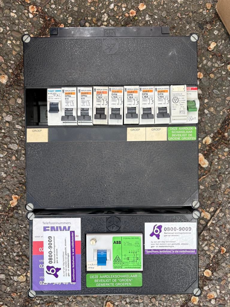 Groepenkast in prima staat, Doe-het-zelf en Verbouw, Elektra en Kabels, Ophalen of Verzenden, Gebruikt, Overige typen