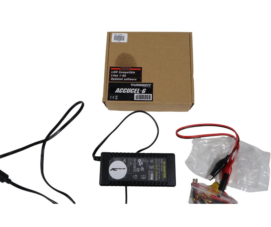 Turnigy Accucel-6 + Lipo + toebehoren rc, Ophalen of Verzenden, Gebruikt, Overige schalen, Onderdeel
