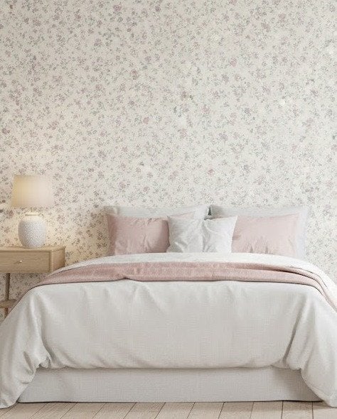 7172 pastel bloemen bloemen behang vintage romantiek swiet, Verzenden, Roze