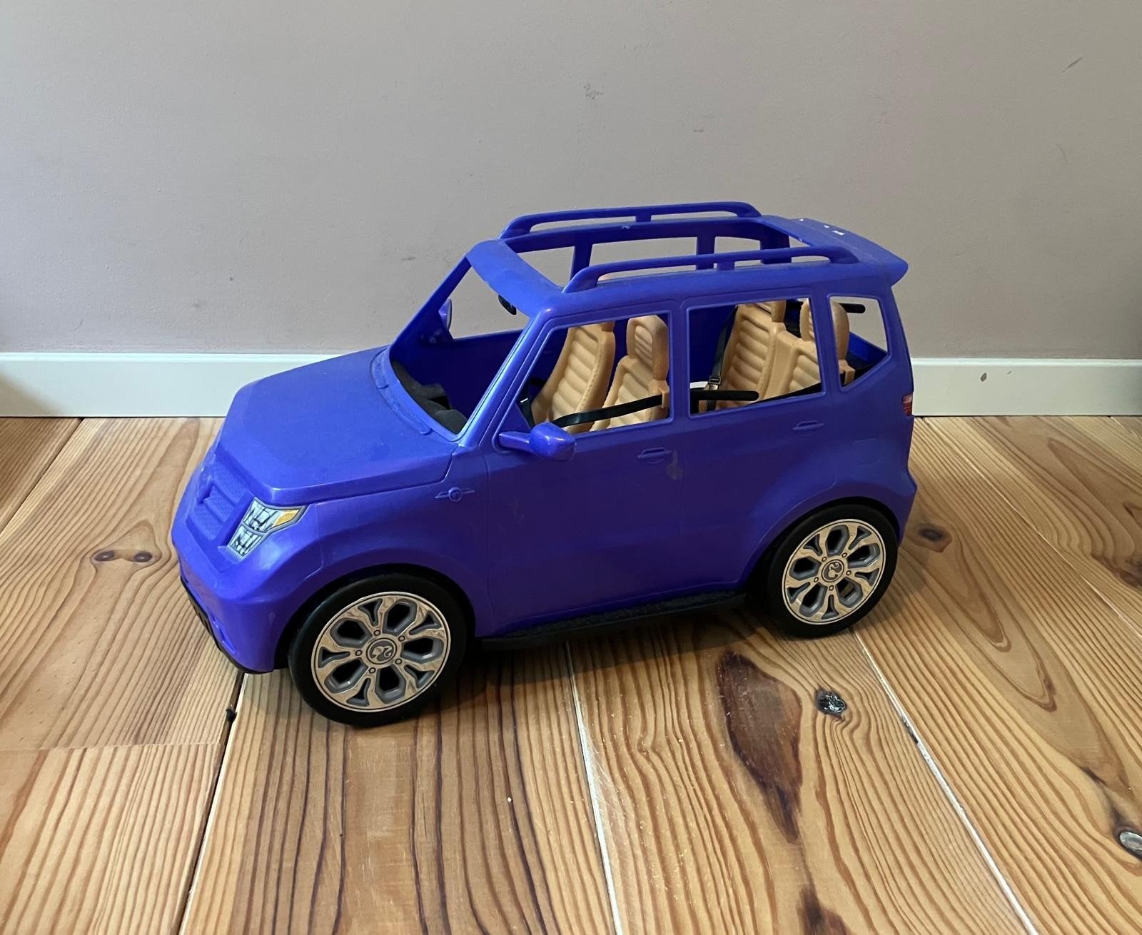 Barbie Jeep Paars/Blauw - Speelgoedauto SUV, Ophalen of Verzenden, Gebruikt